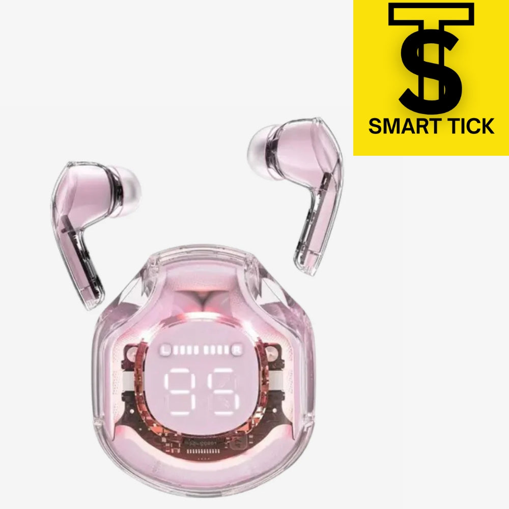 Air39 Wireless Earbuds Air39 Airpods Air39 Earbuds Crystal Clear Sound, Bluetooth 5.3, Transparent Case, Heavy Bass Stereo, Noise Reduction, Sports Headset with Microphone, Waterproof, LED Display airpods