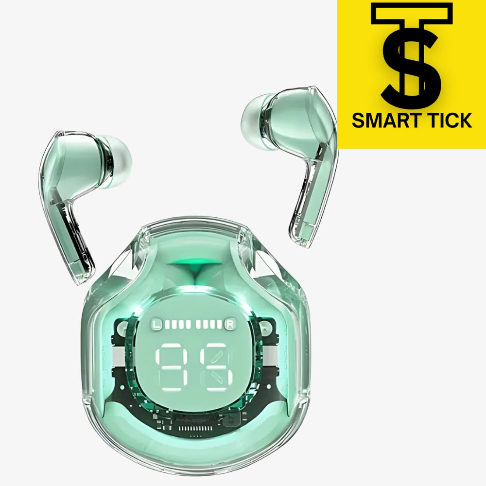 Air39 Wireless Earbuds Air39 Airpods Air39 Earbuds Crystal Clear Sound, Bluetooth 5.3, Transparent Case, Heavy Bass Stereo, Noise Reduction, Sports Headset with Microphone, Waterproof, LED Display airpods