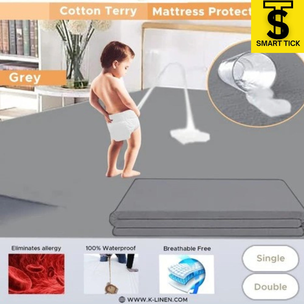 Waterproof Mattress Cover For Double Bed King Size Fitted Mattress Protector Anti Slip Bed Sheet