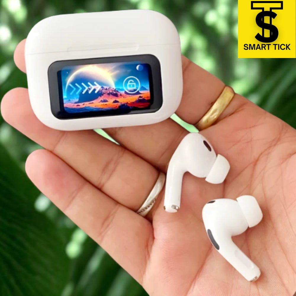 A9 Pro High Quality Sound, ENC Noise Reduction Wireless Airpods With Smart Touch Screen Control