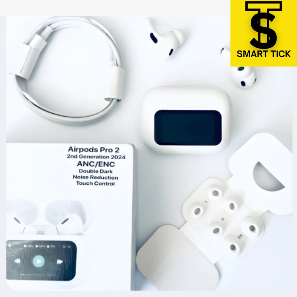 A9 Pro High Quality Sound, ENC Noise Reduction Wireless Airpods With Smart Touch Screen Control