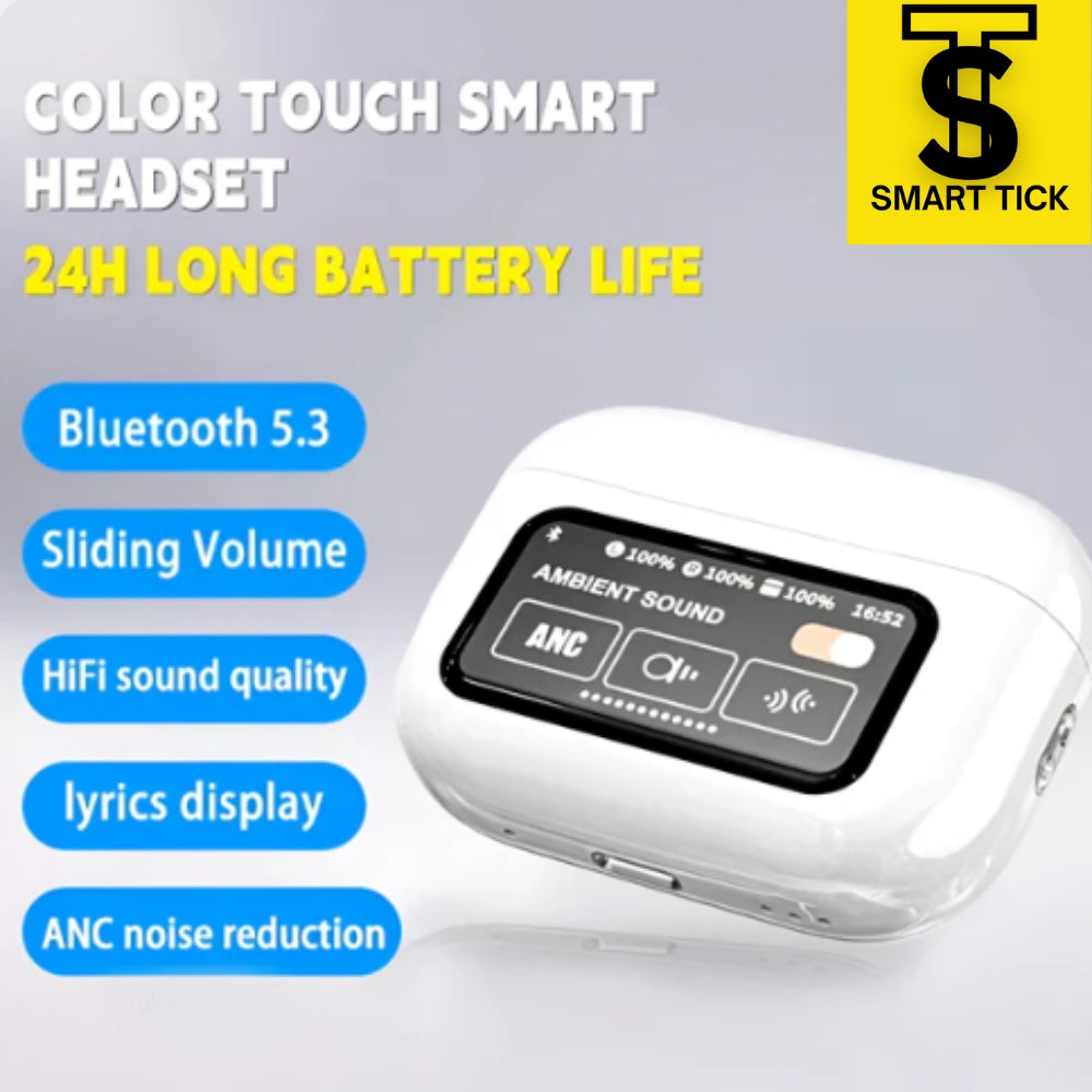 A9 Pro High Quality Sound, ENC Noise Reduction Wireless Airpods With Smart Touch Screen Control
