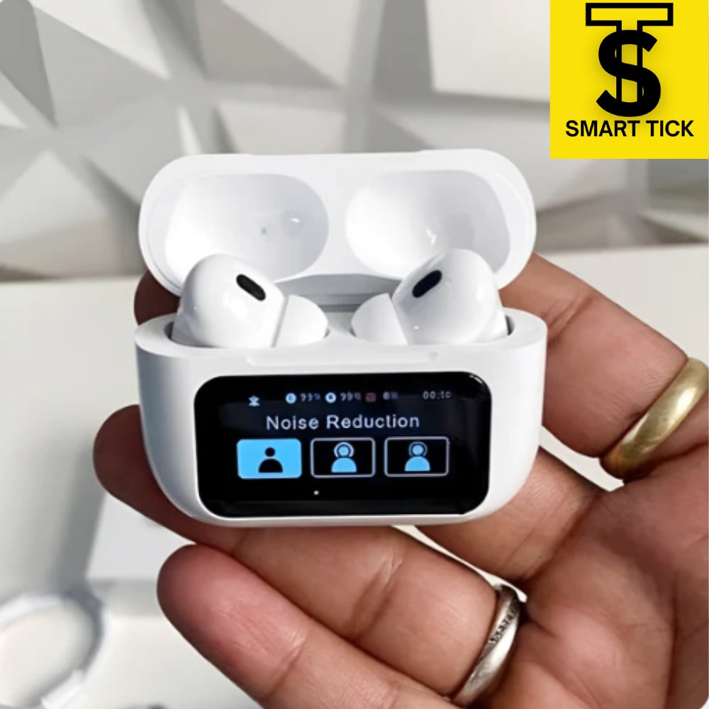 A9 Pro High Quality Sound, ENC Noise Reduction Wireless Airpods With Smart Touch Screen Control