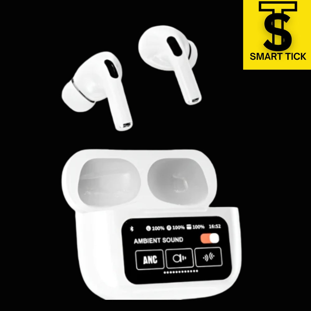 A9 Pro High Quality Sound, ENC Noise Reduction Wireless Airpods With Smart Touch Screen Control