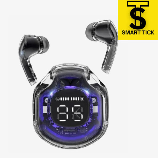 Air39 Wireless Earbuds  Air39 Airpods  Air39 Earbuds Crystal Clear Sound, Bluetooth 5.3, Transparent Case, Heavy Bass Stereo, Noise Reduction, Sports Headset with Microphone, Waterproof, LED Display airpods