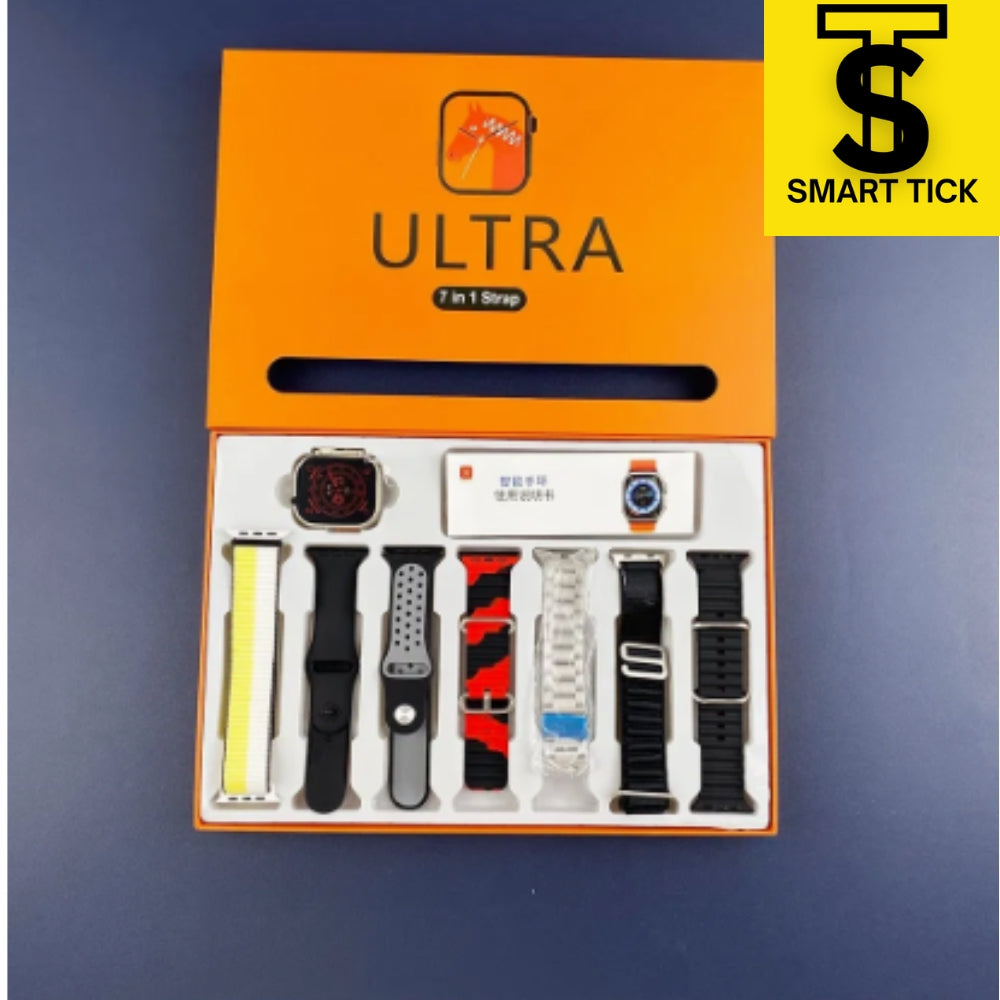 New Smart Watch Ultra 7 in 1 Strap 49mm 2.01inch Full Touch Screen Sport Fitness Watch IP67 Waterproof Bt Call Sports Smartwatch