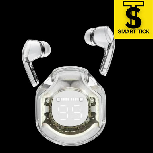 Air39 Wireless Earbuds  Air39 Airpods  Air39 Earbuds Crystal Clear Sound, Bluetooth 5.3, Transparent Case, Heavy Bass Stereo, Noise Reduction, Sports Headset with Microphone, Waterproof, LED Display airpods
