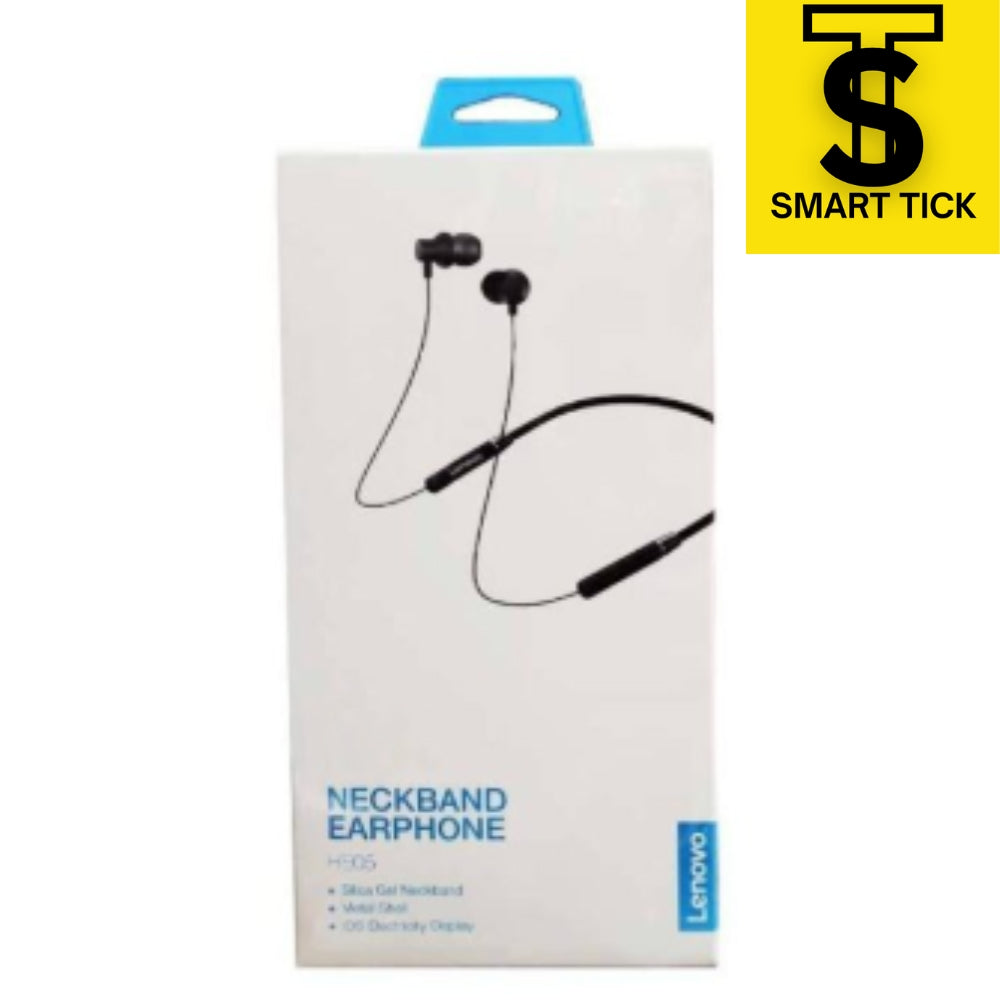 Lenovo HE05 Bluetooth 5.0 Wireless Earphones Magnetic Neckband, Waterproof, Stereo Headset with Mic