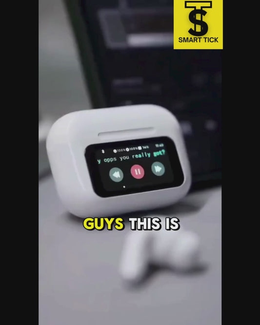 A9 Pro High Quality Sound, ENC Noise Reduction Wireless Airpods With Smart Touch Screen Control